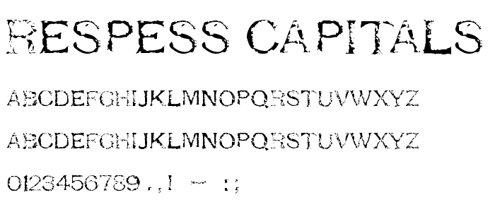 Respess Capitals Light font